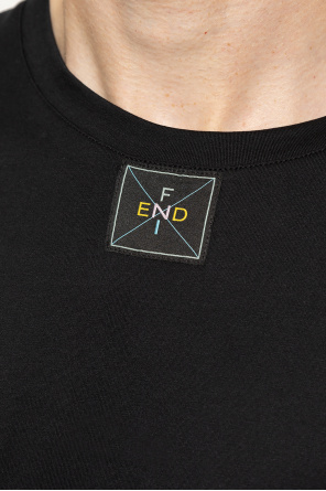 Fendi Fendi embellished logo earrings