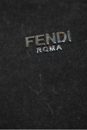 Fendi Fendi ærmeløs cropped top med logobånd