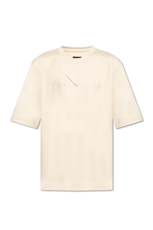 Fendi T-shirt z wyszytym wzorem