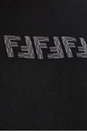 Fendi T-shirt z wyszytym logo