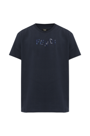 Camiseta con logo bordado
