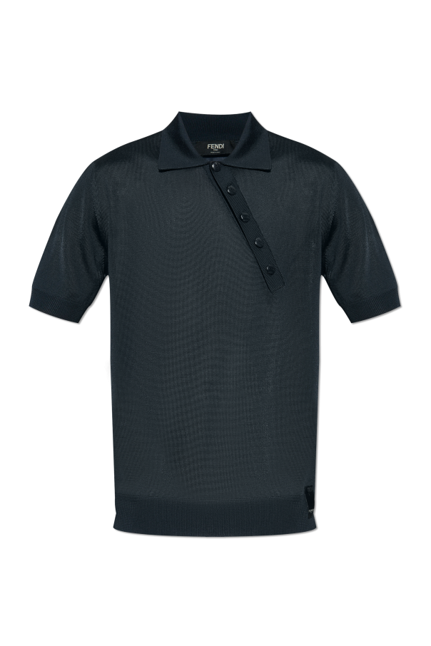 Fendi Polo mit Logo-Patch
