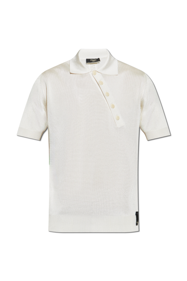 Fendi Poloshirt mit Logo-Aufnäher