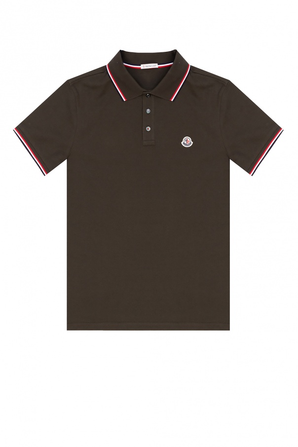 Moncler marco polo shirt with logo