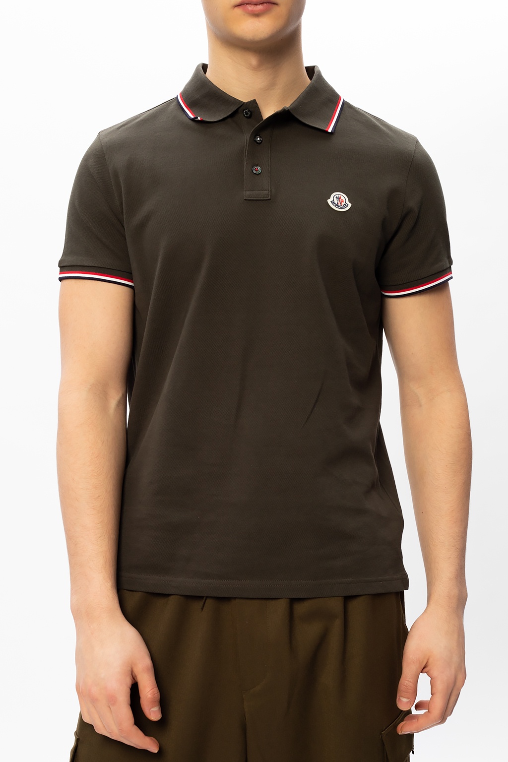 Moncler marco polo shirt with logo