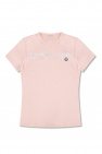MSGM unicorn-print split-hem T-shirt maxi dress