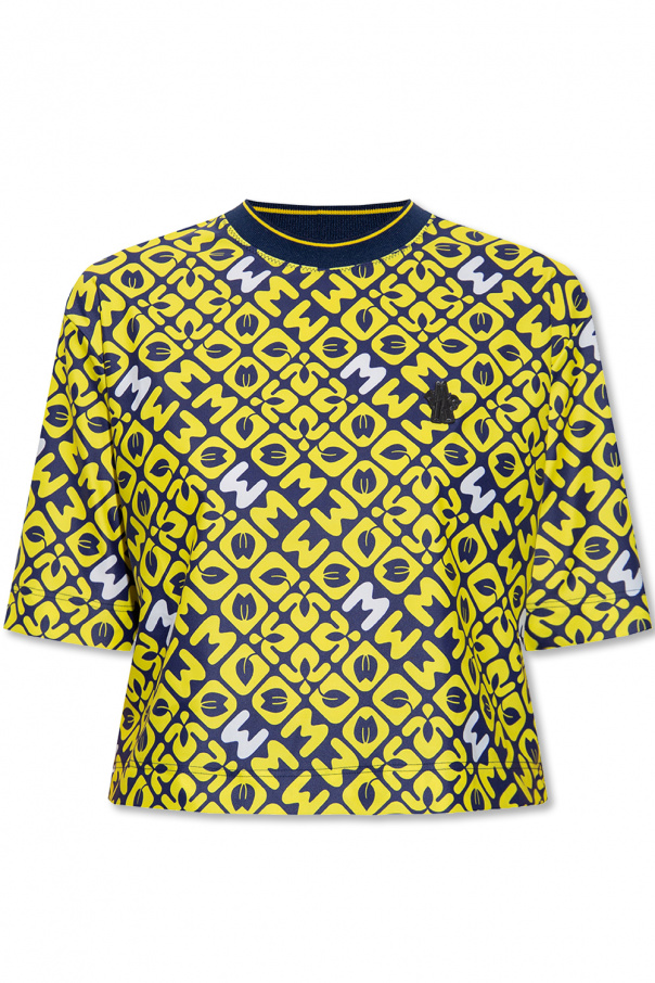 Moncler Grenoble Marni Mixed Fabrics Bowling fleece shirt Multi