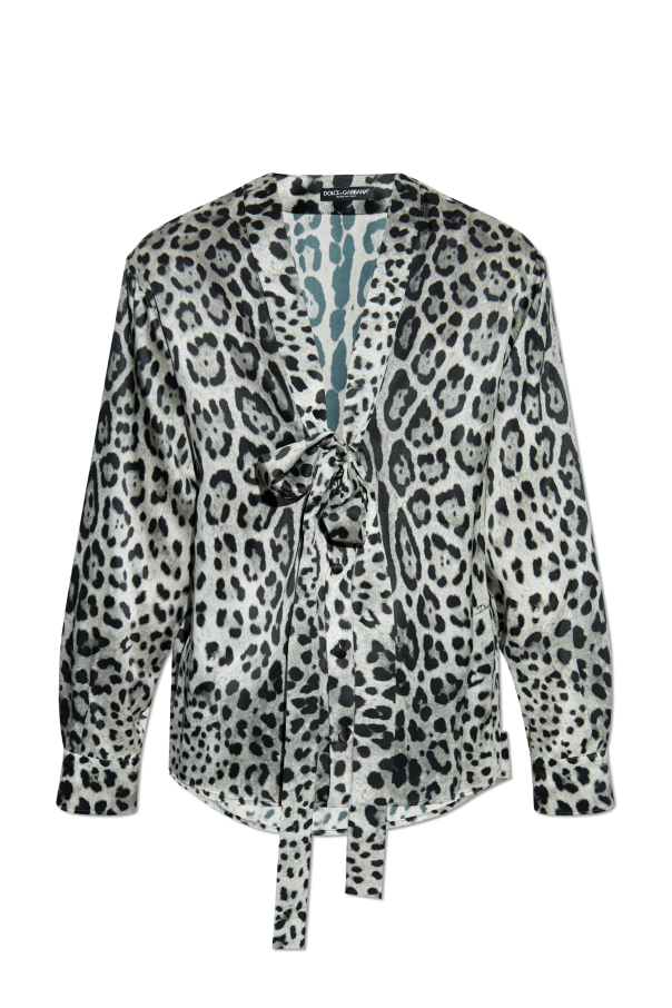 Dolce & Gabbana Silk shirt with animal print