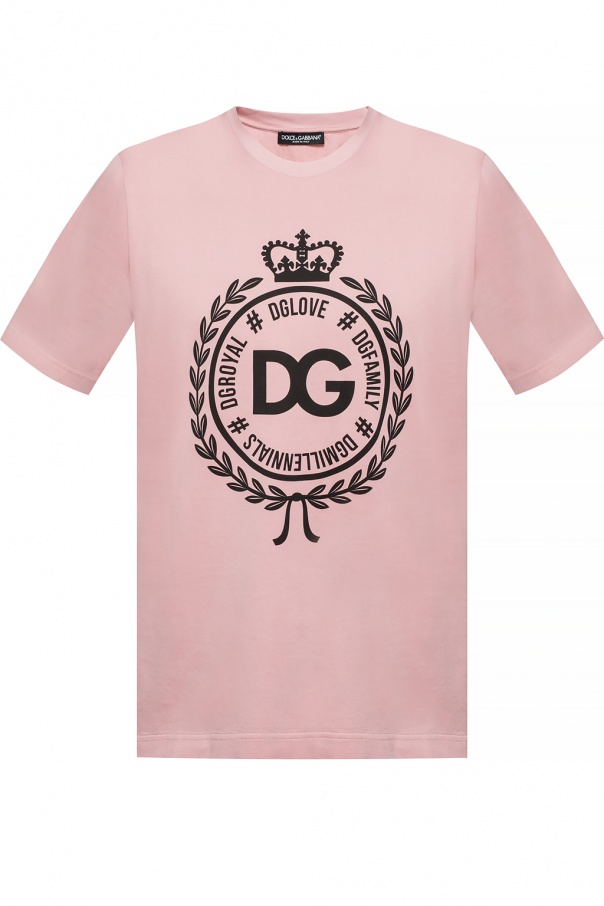 Pink Logo-printed T-shirt Dolce & Gabbana - Vitkac HK