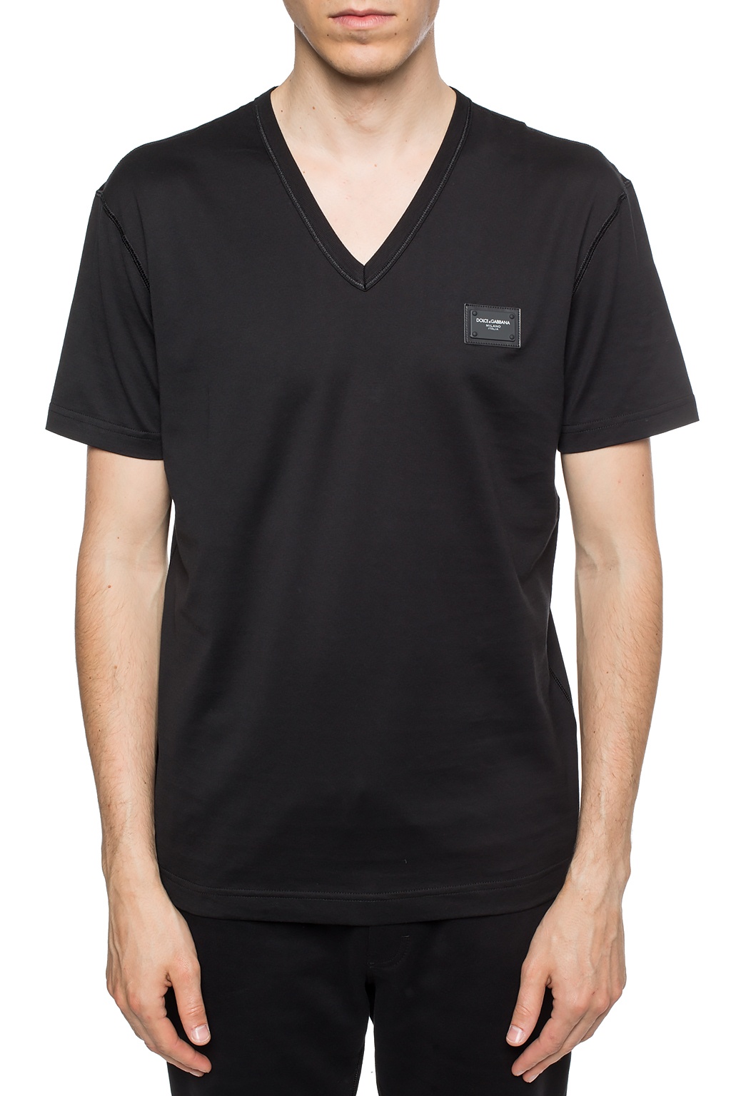 Black Logo-appliqued T-shirt Dolce & Gabbana - Vitkac Singapore