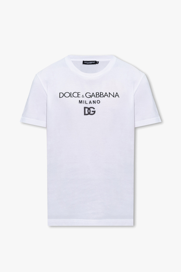 Dolce Blok & Gabbana Dolce Blok & Gabbana DG leopard-print patch T-shirt