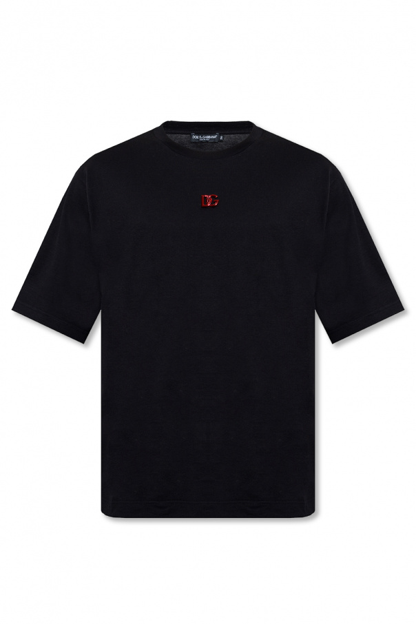 Dolce & Gabbana patchwork logo-print sweatshirt T-shirt with logo