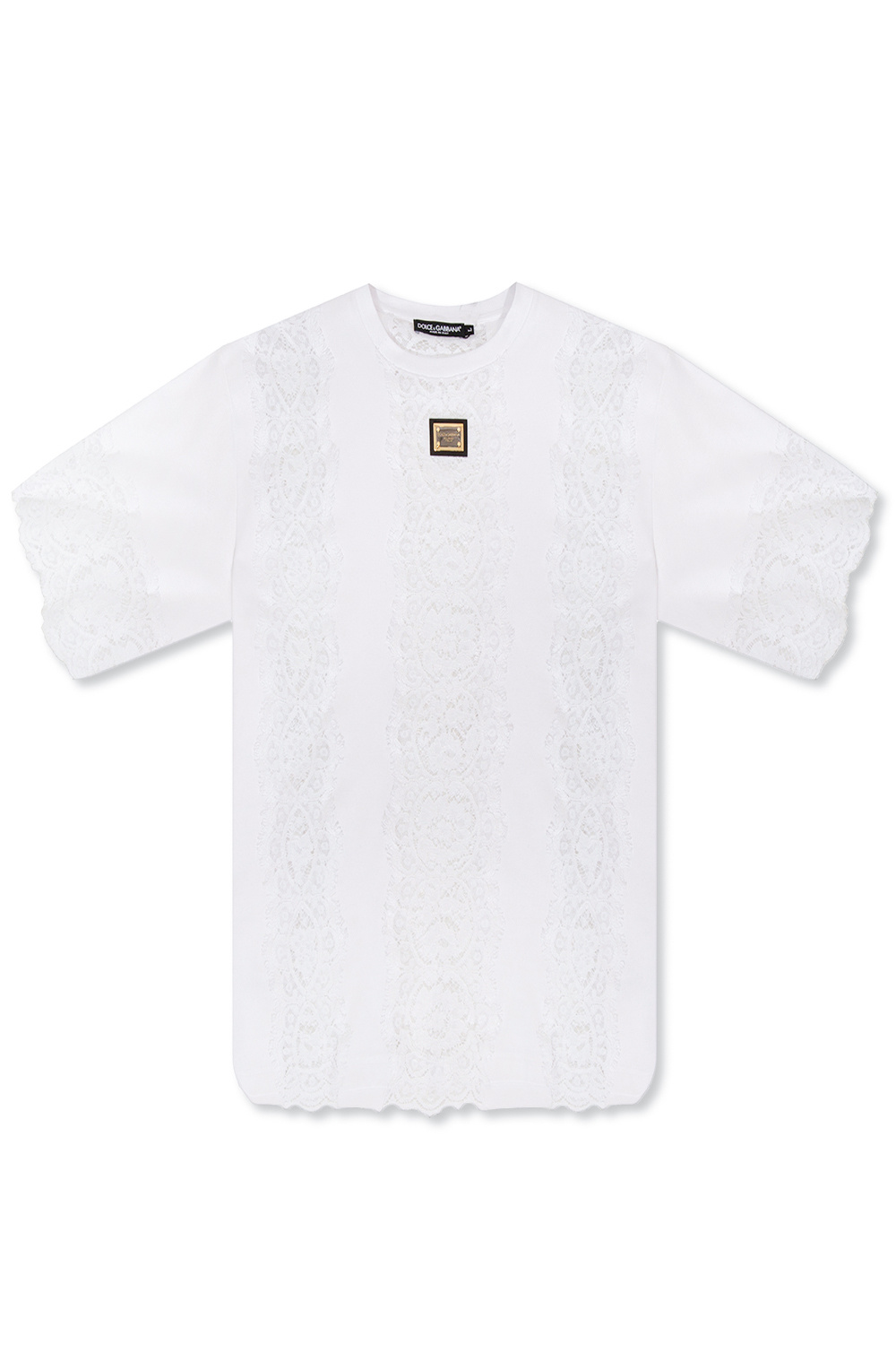 Dolce & Gabbana Lace-trimmed T-shirt