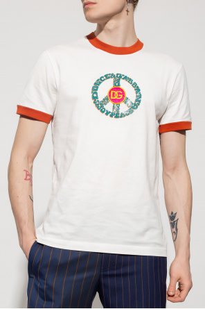 dolce Men & Gabbana T-shirt z logo z kolekcji ‘Reborn to Live’