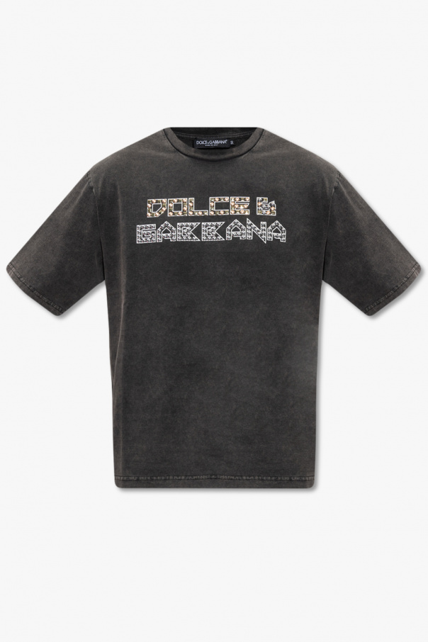 Dolce & Gabbana Kids tuxedo romper suit Black T-shirt with logo