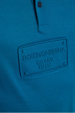 Dolce & Gabbana Fred Perry Polo à deux liserés et manches longues Bleu marine