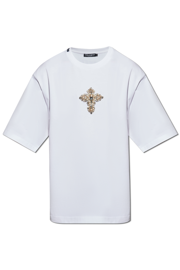 T-shirt with shimmering application, zdjęcie 1 T-shirt with shimmering application od Dolce & Gabbana