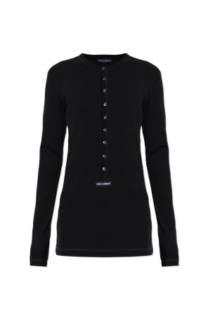 Top de algodón con cuello redondo
