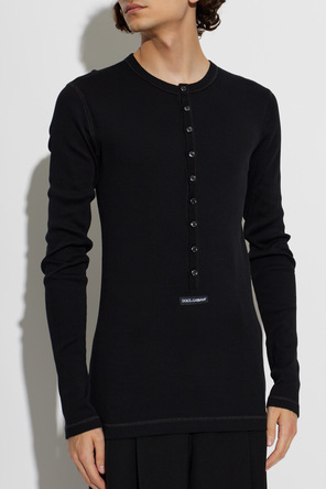 Dolce & Gabbana Top de algodão com decote redondo