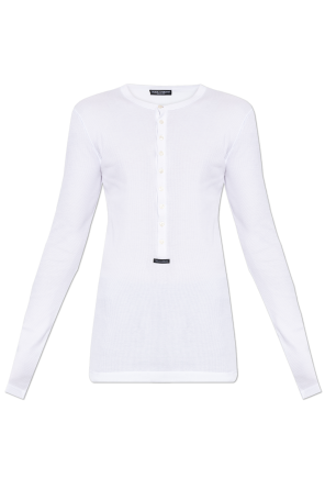 Camiseta de canalé de manga larga