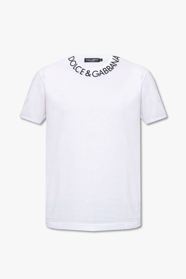 Dolce & Gabbana double-breasted stretch wool Sicilia-fit suit Violett T-shirt with logo
