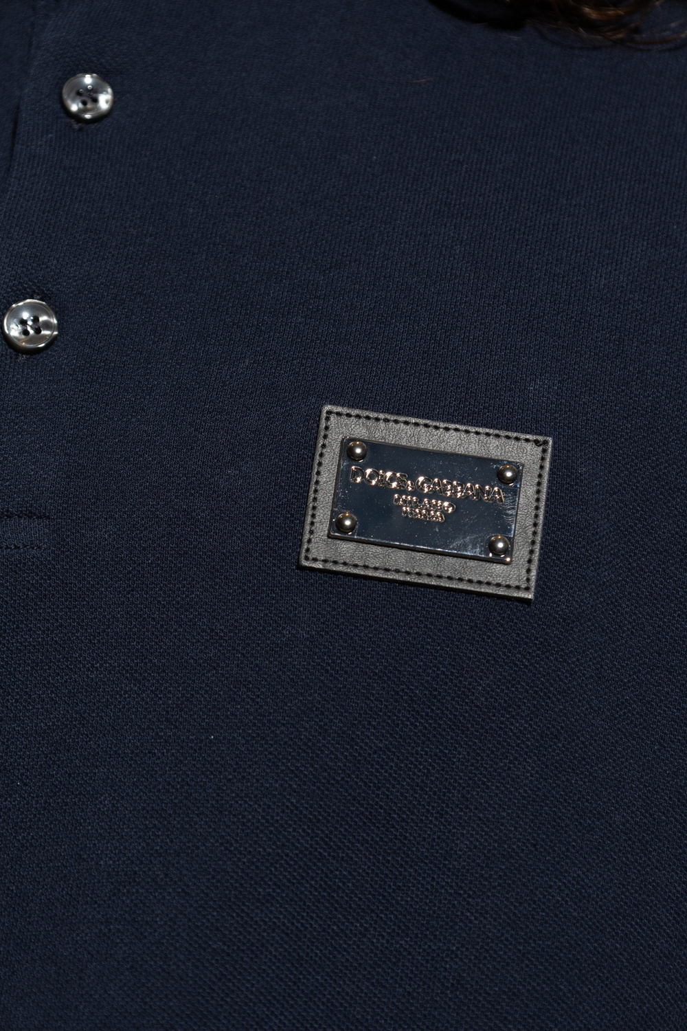 Dolce & Gabbana Men's Ribbed Knit Polo Shirt