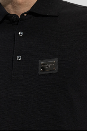 Dolce & Gabbana knitted panel polo Iconic shirt