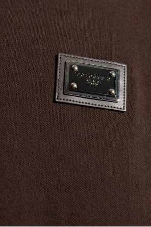 Dolce & Gabbana Polo z aplikacją z wygrawerowanym logo