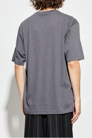 Dolce & Gabbana T-shirt with a logo and velvet finish