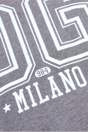 Dolce & Gabbana T-shirt with a logo and velvet finish