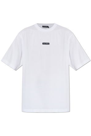 Camiseta de algodón con logo cosido