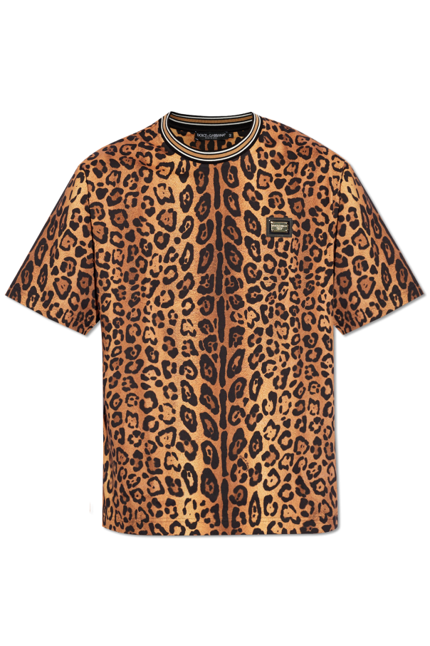 Dolce & Gabbana T-shirt z motywem zwierzęcym