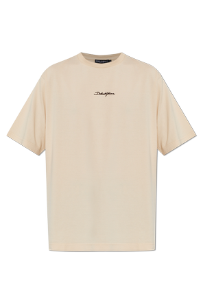 Camiseta de algodón con logo bordado