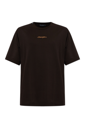 Cotton T-shirt with Embroidered Logo