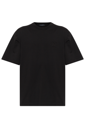 T-shirt with a raised logo