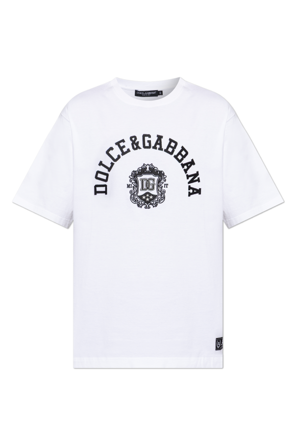 T-shirt with embroidered logo od Dolce & Gabbana