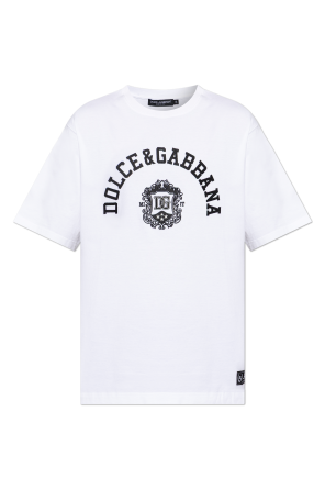 T-shirt with embroidered logo od Dolce & Gabbana
