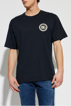 Dolce & Gabbana T-shirt z naszywką z logo