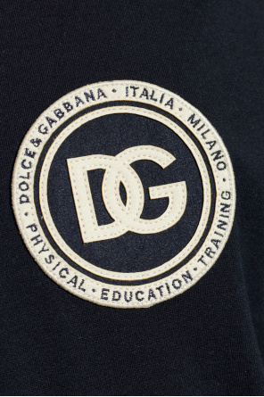 Dolce & Gabbana T-shirt z naszywką z logo