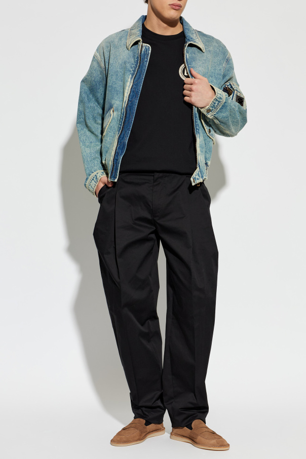 Dolce & Gabbana T-shirt z naszywką z logo