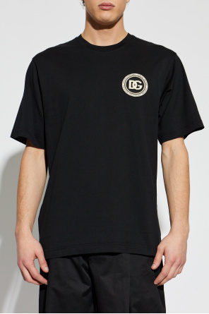 Dolce & Gabbana T-shirt z naszywką z logo