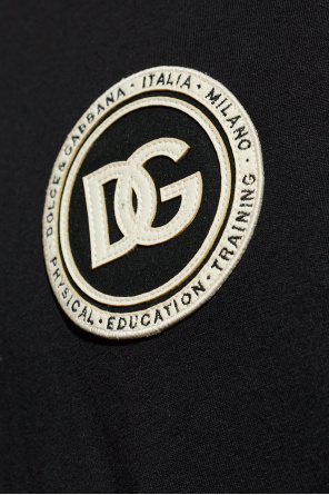 Dolce & Gabbana T-shirt z naszywką z logo