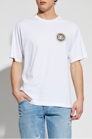 Dolce & Gabbana T-shirt z naszywką z logo