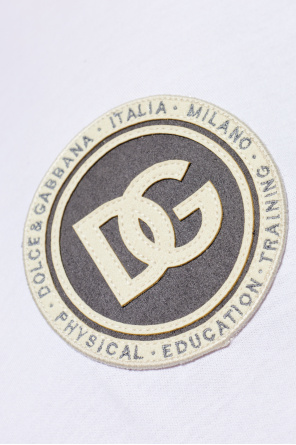 Dolce & Gabbana T-shirt z naszywką z logo