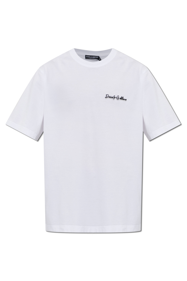 T-shirt with embroidered logo od Dolce & Gabbana