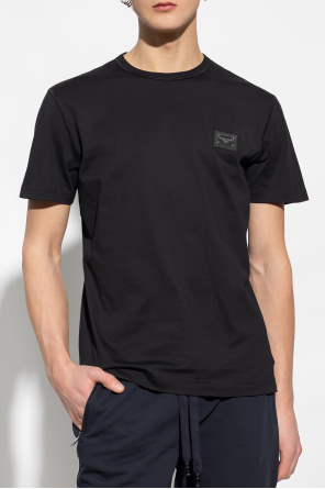 Dolce & Gabbana T-shirt z aplikacją z logo