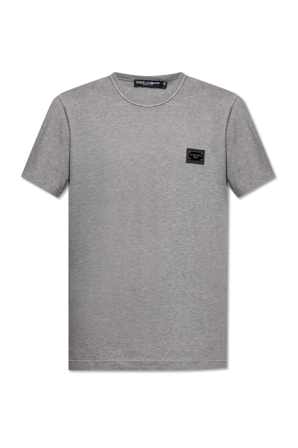 T-shirt with logo appliqué od Dolce & Gabbana