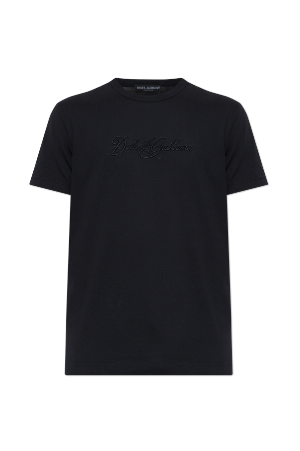 T-shirt with embroidered logo od Dolce & Gabbana