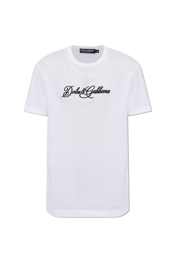 T-shirt with embroidered logo od Dolce & Gabbana