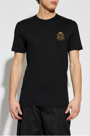 Dolce & Gabbana T-shirt z naszywką z logo